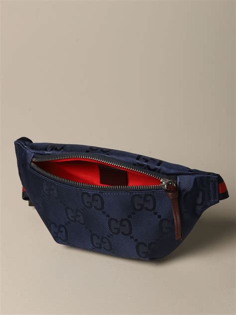 gucci blue belt bag|Gucci nylon belt bag.